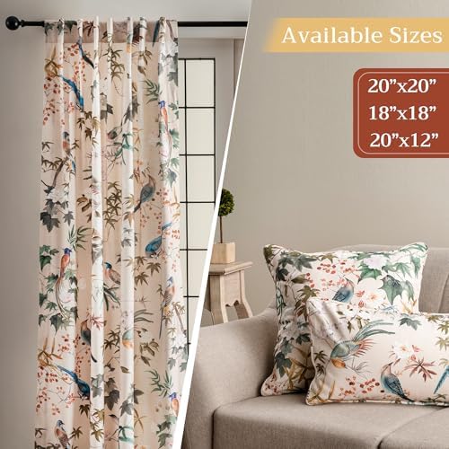 Maison d' Hermine Throw Pillow Covers 100% Cotton (12" x 20" - Pack of 1)