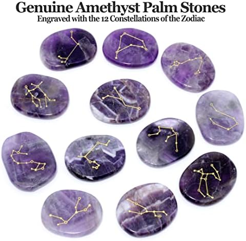 DANCING BEAR Gemini Zodiac Healing Crystals Gift Set (14 Pc): 9 Stones, 18K Gold-Plated Constellation Necklace, Meteorite, Succulent Candle, Palo Santo Smudge Stick, and Info Guide, Made in The USA