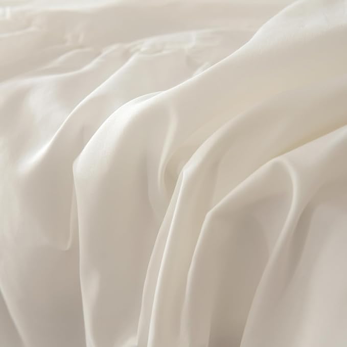 Dorm Bed Skirt Twin XL 36 Inch Drop Length | Ivory, Ruffled Pattern College Dorm Room Bed Skirts - Split Corner, Easy Care, Microfiber Bed Skirt Dust Ruffle with Platform
