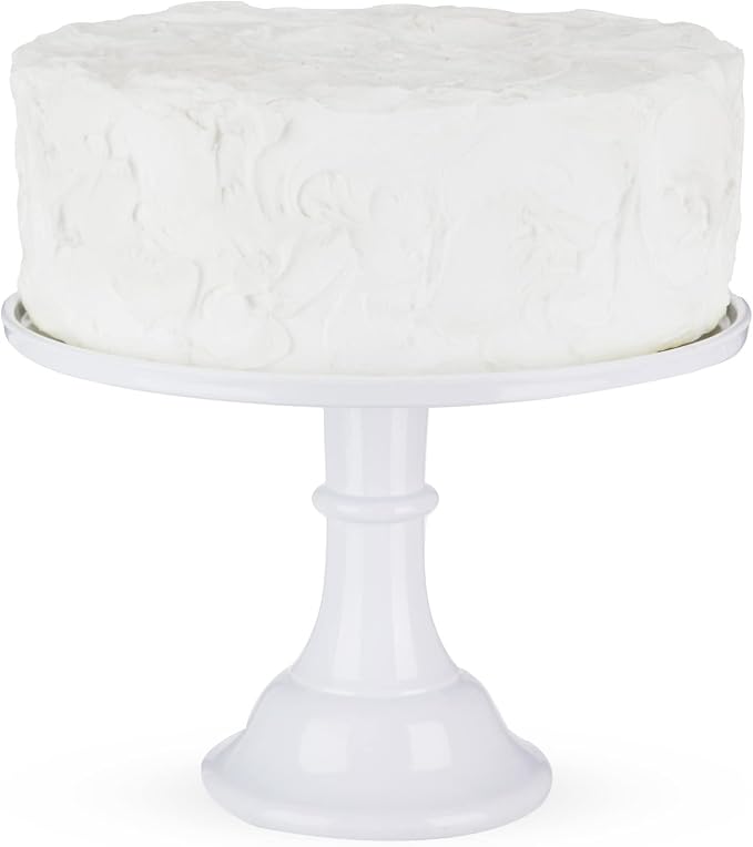 Twine Melamine Cake Stand, Cupcake Display Home Decor Food and Dessert Serving Accessory, 11.5 x 8 Inches, White, Set of 1