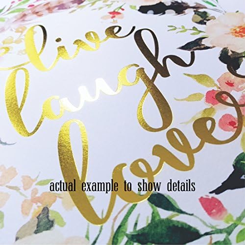 Eleville Unframed She Believed she Could so she did Real Gold Foil and Floral Watercolor Art Print Kids Art Quote Teen Room Wall Art Nursery Decor Motivational Inspirational Print WG089 (8X10 inch)