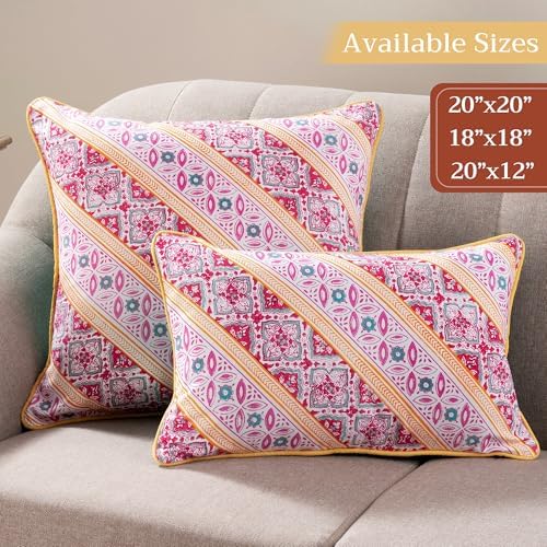 Maison d' Hermine Throw Pillow Covers 100% Cotton (18" x 18" - Pack of 1)