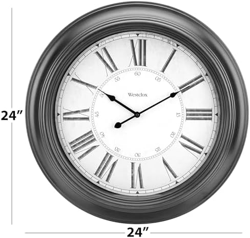 Westclox 24 inch Traditional Wall Clock Battery-Operated Clock for Living Room, Bedroom, Office