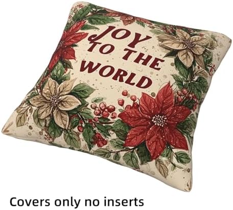 Christmas Throw Pillow Covers Set of 4 Decorative Soft Double Sided Print Pillow Case Farmhouse Home Decor for Living Room Sofa Couch 18x18