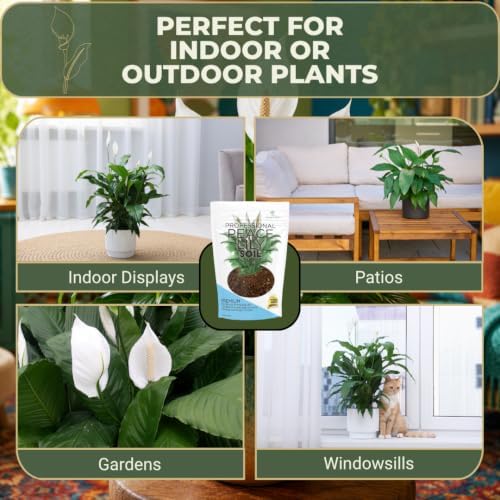 Leaves & Soul Peace Lily Potting Soil 8.2 Qt for Peace Lily Plants