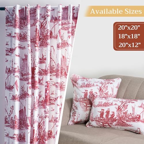 Maison d' Hermine Throw Pillow Covers 100% Cotton (20" x 20" - Pack of 1)