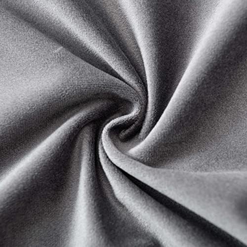 JUSPURBET 26x26 Euro Velvet Throw Pillow Covers Set of 2,Gray
