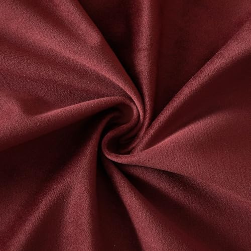 JUSPURBET 26x26 Euro Velvet Throw Pillow Covers Set of 2,Dark Red