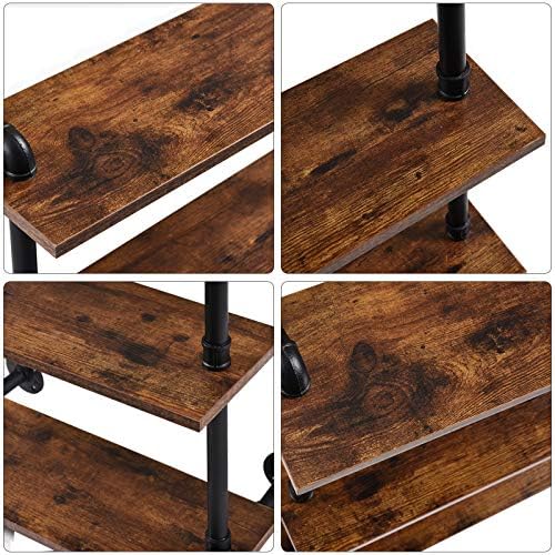 IBUYKE 3-Tiers Industrial Pipe Shelves, Pipe Floating Shelves RF-TM003