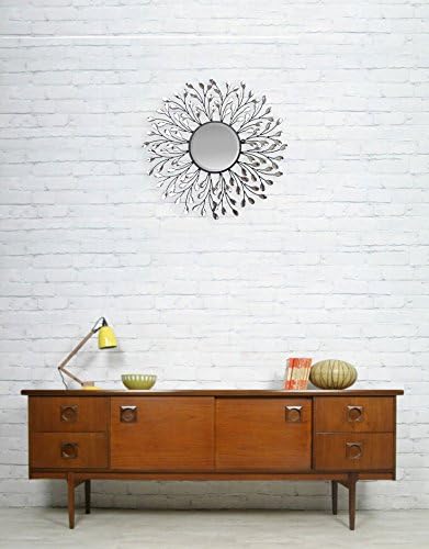 Lulu Decor, Decorative Crystal Metal Vine Wall Mirror, 24" Beveled Wall Mounted Mirror (L72MC)