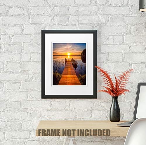 A&T ARTWORK Love You Every Step Every Day Photo Prints Gift Couple's Names and the Date Gift for Anniversary,Valentine's day,Wedding 14x11 inches & D-Mats UNFRAMED