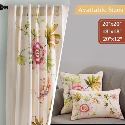 Maison d' Hermine Throw Pillow Covers 100% Cotton (18" x 18" - Pack of 1)