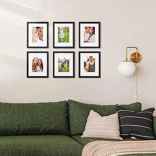 upsimples 8x10 Picture Frame, Gallery Glass Photo Frames, 3Pcs, Black