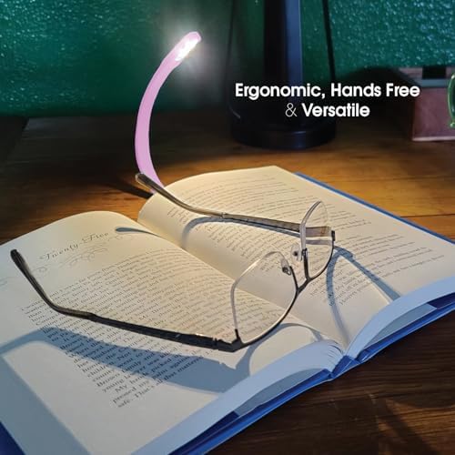 Mighty Bright The Original Recharge Clip On – USB Rechargeable Book Light – Warm LED Reading Lamp – Flexible, Dimmable, Lasts Up to 60 Hours a Charge (Lavender)