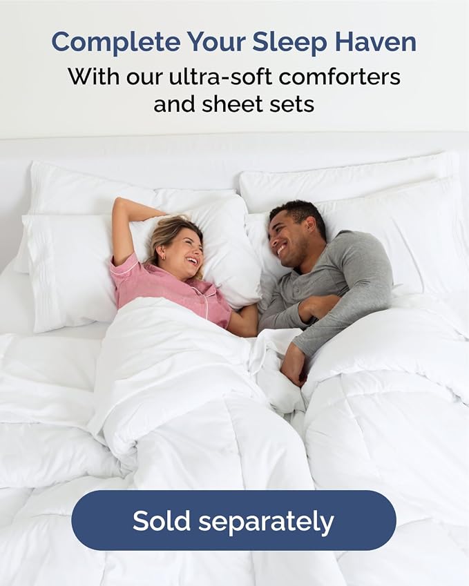 Wrap Around Dust Ruffle Bed Skirt, King Size - 21 Inch Drop, Light Grey | Easy Fit Elastic Strap, Adjustable Pleated Bedskirt w/Brushed Fabric, Wrinkle & Fade Free, for Women, Men, Kids & Teens