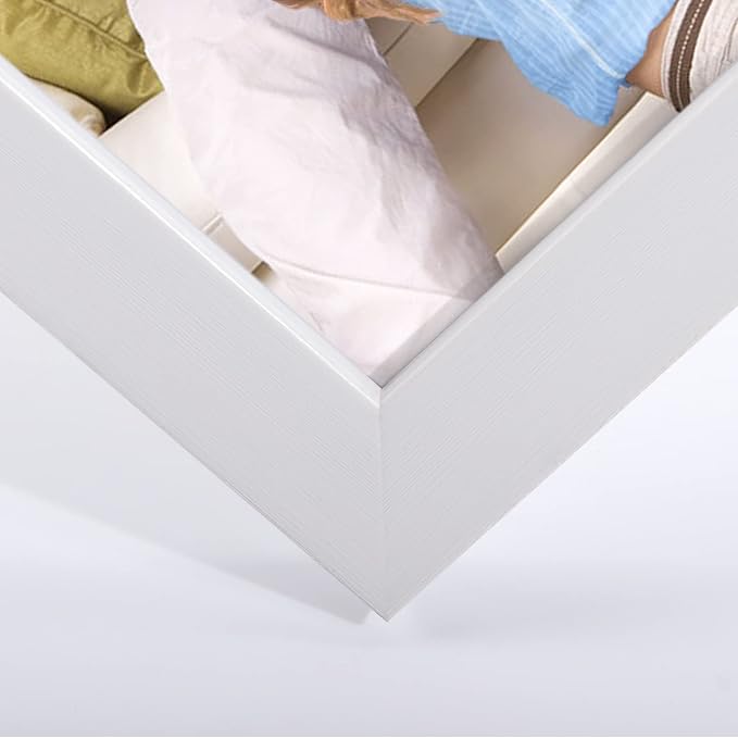 Giftgarden White 5x7 Picture Frame 7 Pack, Modern White Woodgrain 5 by 7 Photo Frames for Wall or Tabletop Display