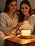 LONRISWAY Rechargeable 3D Print Mushroom Hollow Out Shadow Night Light, Wooden Base Touch Dimmable LED Table Lamp, 900mAh Type-C Rechargeable Ambient Lamp for Bedroom Home Decor 13 * 13 * 15cm
