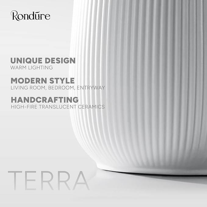 RONDURE Modern Ceramic Decorative Table Lamp Living Room Bedroom Bedside