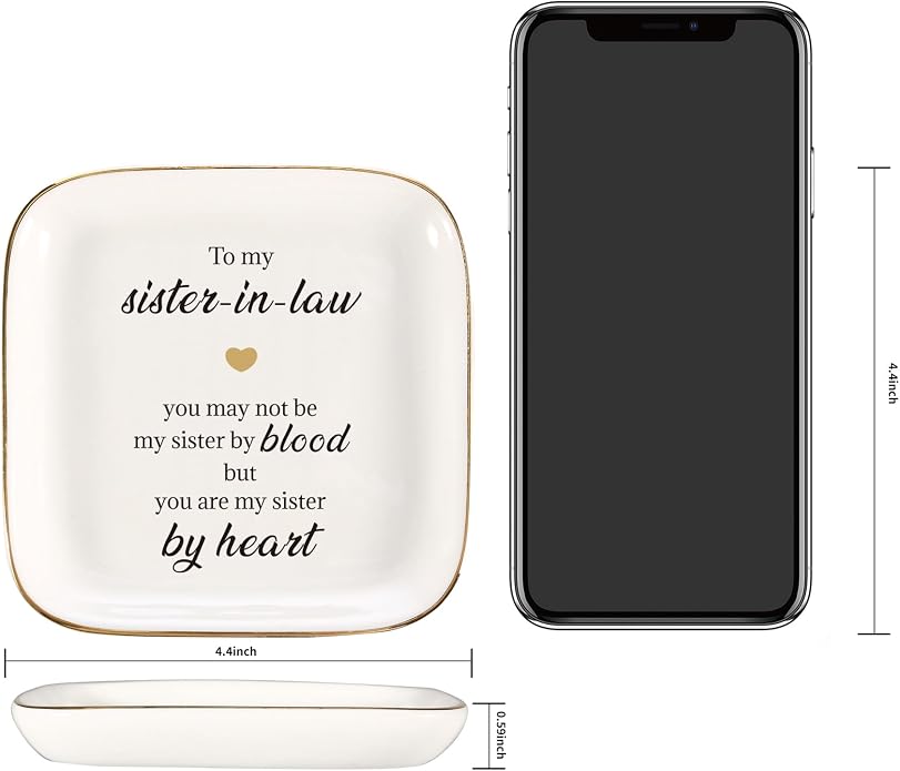 Ring Dish Jewelry Tray for Friend Mom Sister Maid of Honor,Birthday Mother's Day Christmas Gifts
