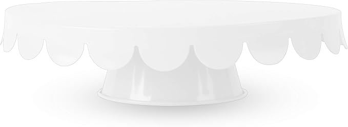 Twine White Stainless Steel Cake Stand, Set of 1, Cupcake Stand, Home Decor, Food Service, Dessert Accessory, 11-Inch Diameter, White