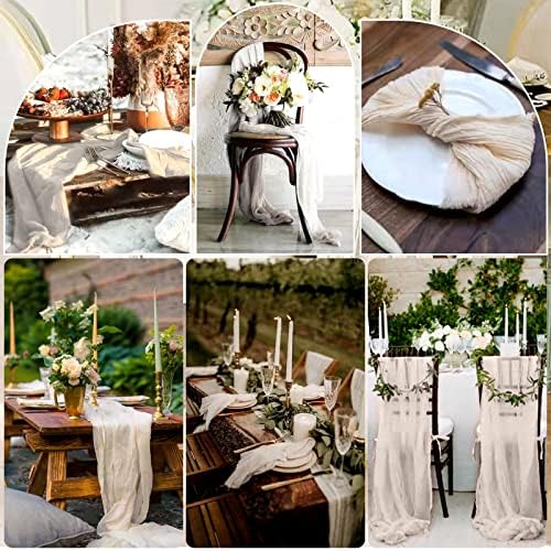 10 Pack Cheesecloth Table Runner 35 x 120 Inch, Rosy Brown