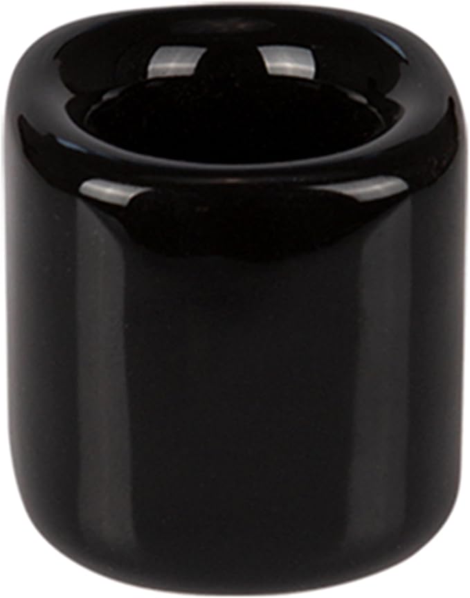 Mega Candles 10 pcs Black 1/2 Inch Diameter Ceramic Chime Ritual Spell Candle Holders, Great for Casting Chimes, Meditation, Rituals, Spells, Vigil, Witchcraft, Wiccan Supplies