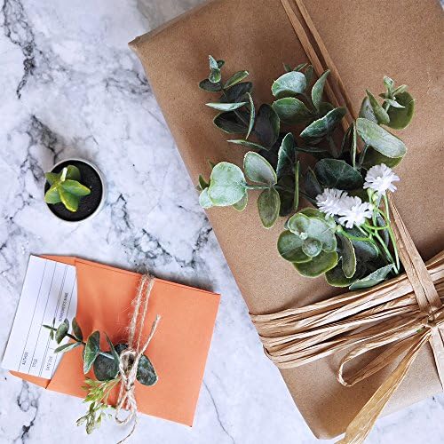 Supla 3 Pcs Realistic Eucalyptus Leaves Bushes Artificial Greenery Stems Faux Eucalyptus Branches in Grey Green 14.6" Tall for Vase Bouquets Wreath Garland Floral Crafts Centerpiece Table Decorations