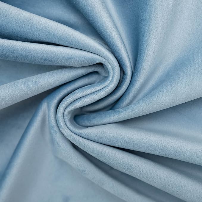 Light Blue Couch Velvet Throw Pillow Covers 16x16 inch Set of 2 with Zipper Decorative Luxury Soft Solid Rectangle Cushion Covers Case for Sofa Bed Living Room Car