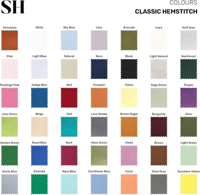 Solino Home 100% Pure Linen Table Runner Aqua Blue Hemstitch, 14 x 48 in | Classic Hemstitch, styles dining tables for meals and celebrations, hemstitched border, mitered corners, OEKO-TEX Certified