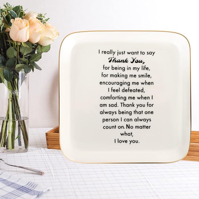 Thank You Gifts for Women, Birthday, Mother's Day, Christmas - Ring Dish