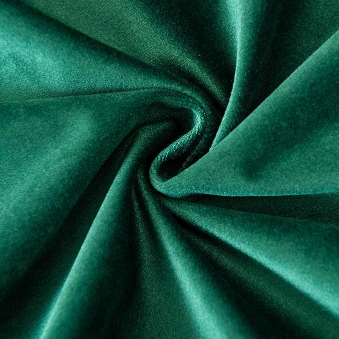 JUSPURBET 22x22 Decorative Velvet Throw Pillow Covers Set of 2,Dark Green