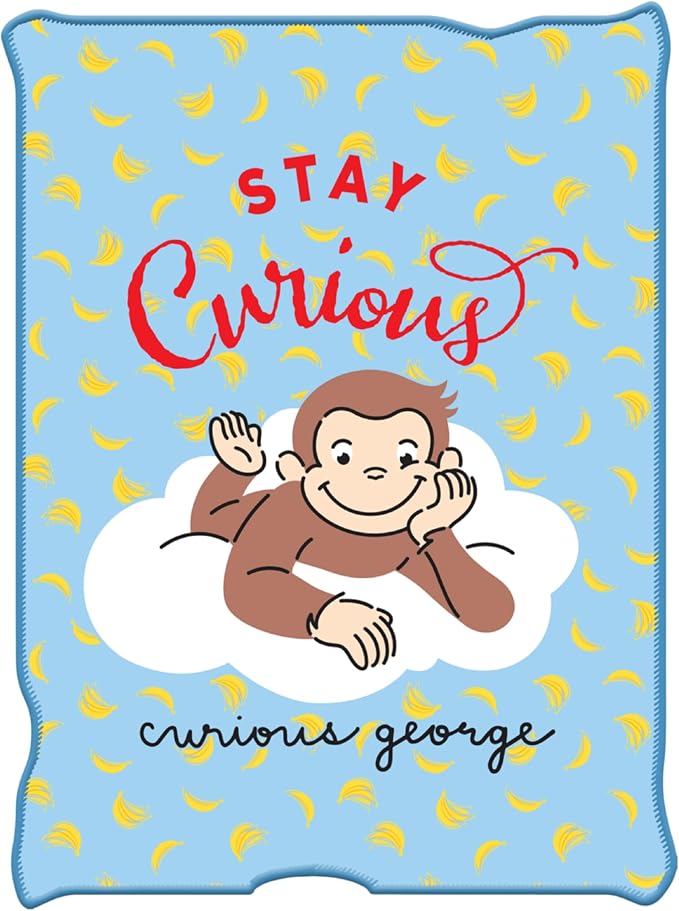 Silver Buffalo Curious George, Fleece Throw Blanket, 45x60in | Soft and Cozy, 185 GSM