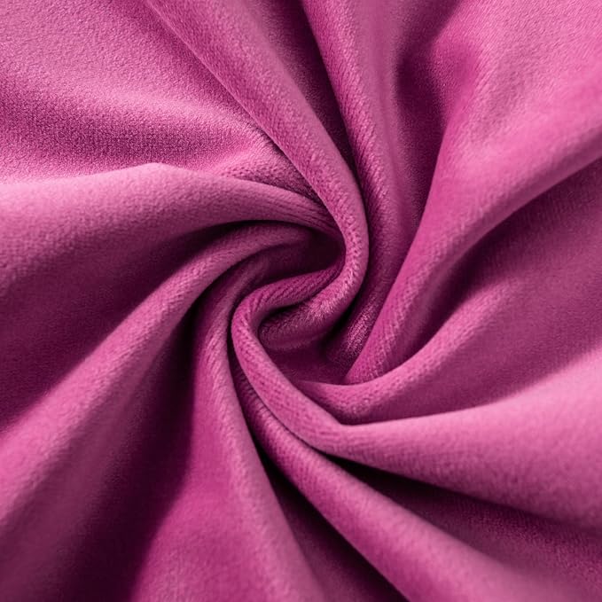 JUSPURBET 26x26 Euro Velvet Throw Pillow Covers Set of 2,Rose Red
