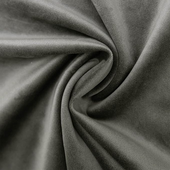 Ash Soft Velvet Throw Pillow Covers 16x16 inch Set of 2 for Sofa Couch Bed Living Room Decorative Luxury Solid Square Cushion Covers Case with Zipper
