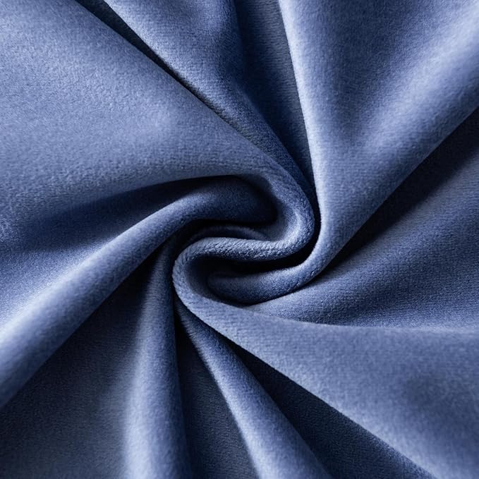 JUSPURBET 28x28 Euro Velvet Throw Pillow Covers Set of 2,Blue