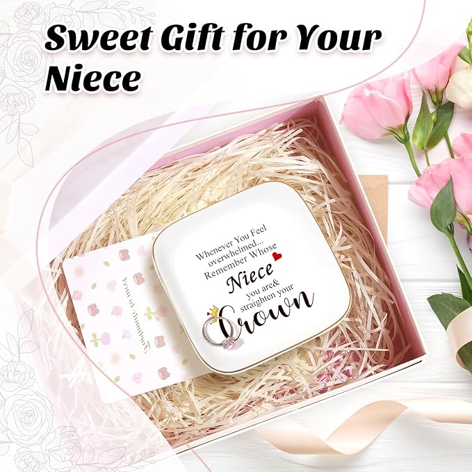 PUDDING CABIN Niece Gifts from Aunt - Ring Dish for Niece Birthday Graduation Christmas