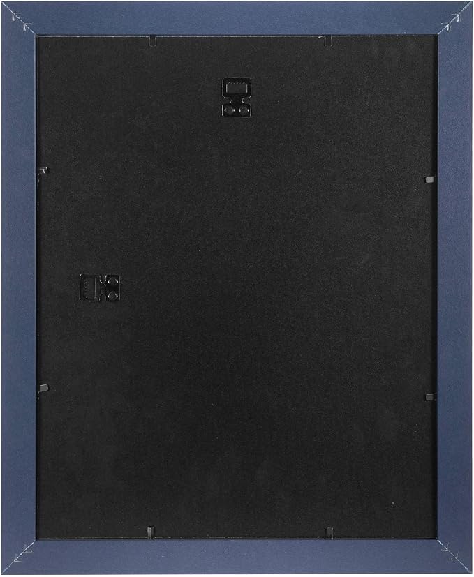 ennethan 11x14 Picture Frame Navy Blue 2 Pcs in 1 set Wooden Frame can Display 8x10 Picture with Mat for home decoration,holiday gift