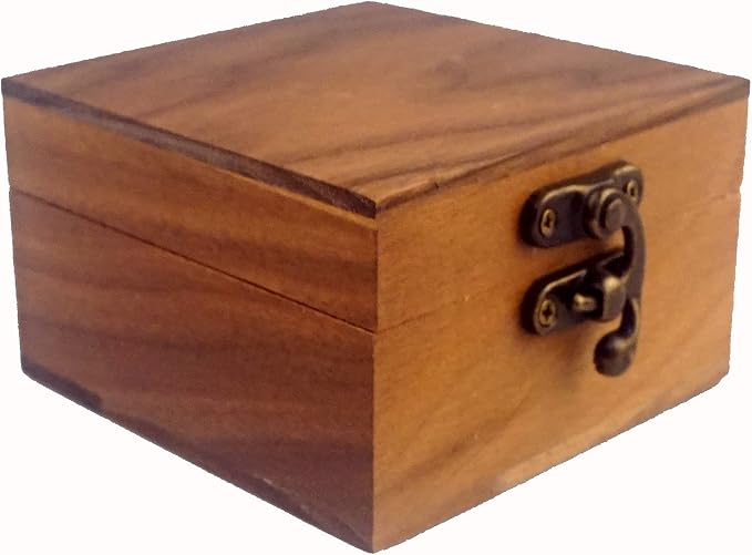 2PCS/PACK Walnut Wood Box for Crafts, Jewelry Box and Watch Box Wooden Keepsake Box Gift (Walnut Box-2PCS/PACK)