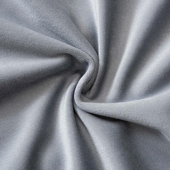 JUSPURBET 16x24 Lumbar Velvet Throw Pillow Covers Set of 2,Silver Gray