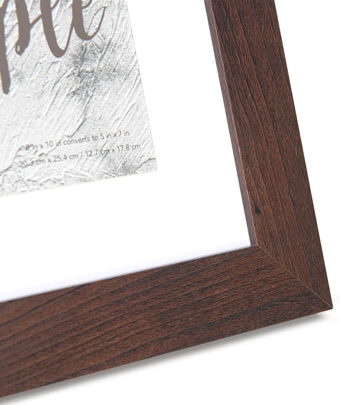 kennethan Dark Brown Picture Frame - 8x10, Displays 5x7 or 8x10, Wall Mountable