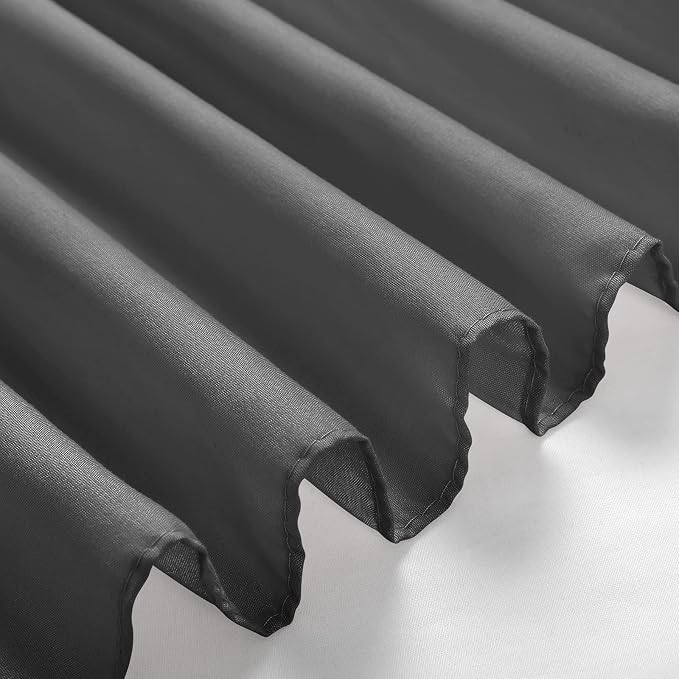 Dark Grey Bed Skirt Queen Size 18" Drop, Elastic Wrap Around Bedskirt | Solid ruffled, Wrap-around/elastic, Wrinkle & Fade resistant, with Adhesive Strips, Gift Packed, Machine Wash/Tumble Dry/Iron