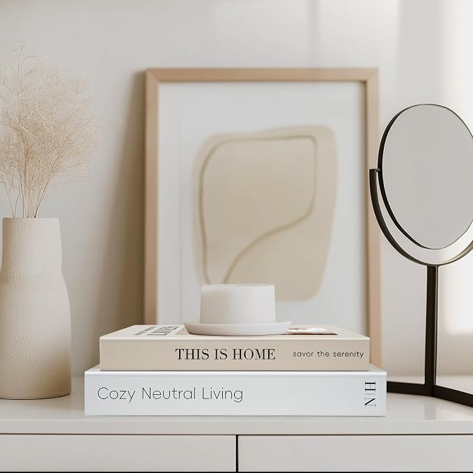 Decorative Books for Neutral Home, Fake Books Boxes for Coffee Table Decor