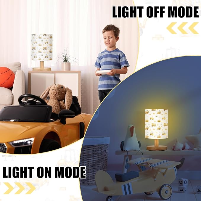 VIHOSE Car Kids Table Lamp for Bedroom Kids Lamps for Girls Room