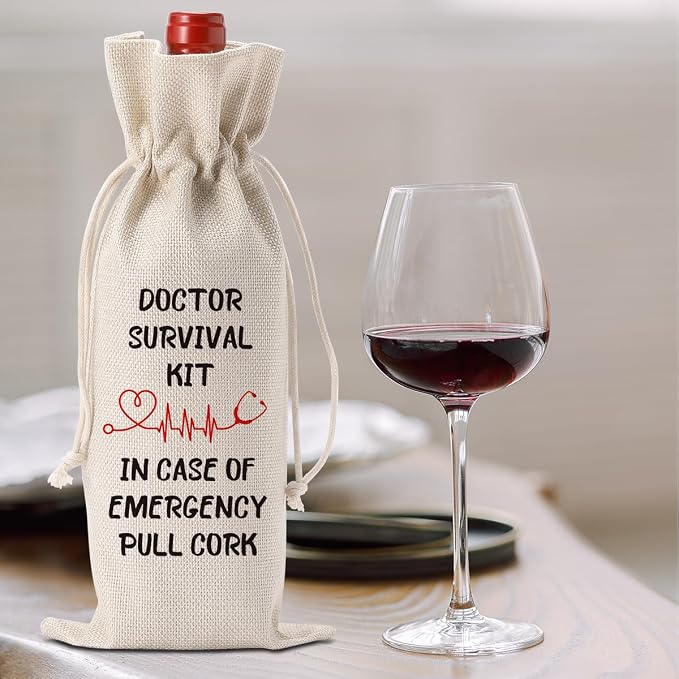 Doctor Gifts for Women Men Doctor Day Wine Bag Retirement Appreciation Gift
