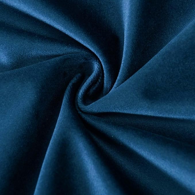 JUSPURBET 16x16 Velvet Throw Pillow Covers Set of 2 for Couch Sofa Bed,Navy