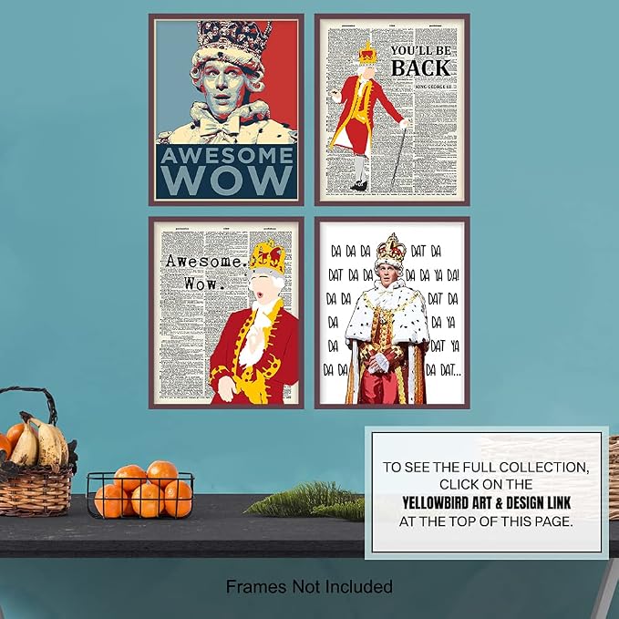 Wall Art - Musical Merchandise - King George Poster Print Home Decor - Awesome Wow - Poster -Gifts - Lyrics - 8x10 Unframed