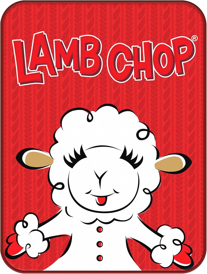 Silver Buffalo Lambchop Logo Pose, Fleece Throw Blanket, 45x60in | Knit Flannel, Soft and Cozy, 185 GSM