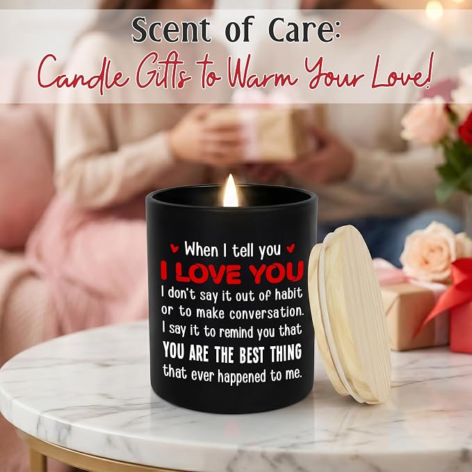 TEEZWONDER Anniversary Couple Gifts - Vanilla Lavender Candle 10 oz