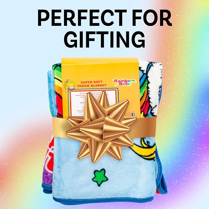 Silver Buffalo Rainbow Brite, Starlite, Twink, Throw Blanket, 45x60in | Fleece, Soft and Cozy, 180 GSM