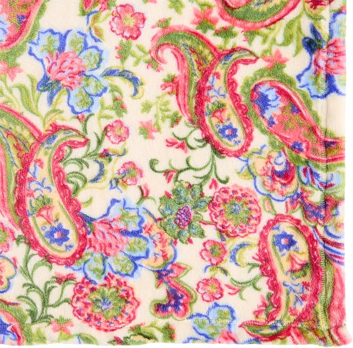 Vera Bradley Women's Fleece Throw Blanket – Soft Plush Blanket for Couch, Bedroom & Home Décor